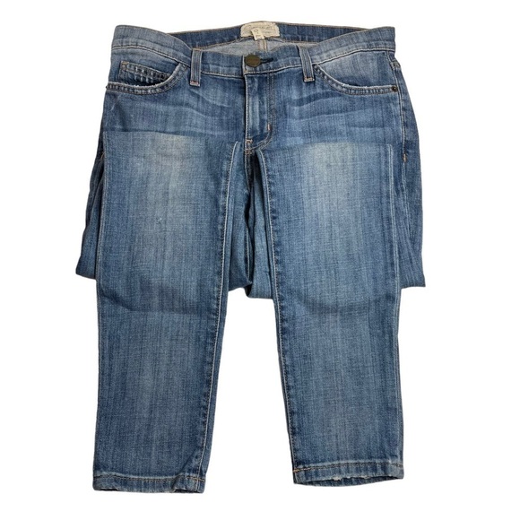 Current Elliott The Ankle Skinny Super Luxe Destroy Repair Jeans Size 27 - Picture 8 of 9